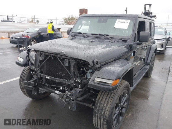 2024 Jeep Wrangler Sahara with VIN 1C4RJXP63RW148483, listed as a IAAI auction lot 41906879 with 32,509 mi miles and . Bid and sale history available at DreamBid. Image 6.