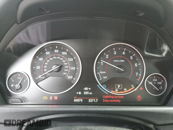 2016 BMW 3 Series 328i with VIN WBA8E9G58GNT83979, listed as a Copart auction lot 49712365 with 60,879 mi miles and Salvage Title. Bid and sale history available at carsss.com. Image 9.