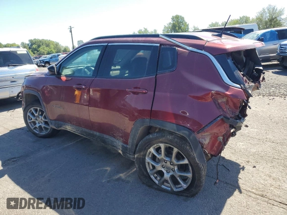 2022 Jeep Compass Latitude Lux z VIN 3C4NJDFB8NT157868, wystawiony jako Copart lot #69143104 z przebiegiem 46 406 mil mil oraz Szkoda całkowita • Salvage title. Historia ofert i sprzedaży dostępna na DreamBid. Obrazek 2.