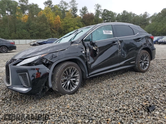 2020 Lexus RX 450h F Sport Performance with VIN 2T2YGMDA4LC052360, listed as a Copart auction lot 79553894 with 56,275 mi miles and Salvage title. Bid and sale history available at DreamBid. Image 1.