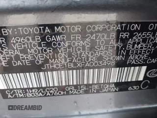 2015 Lexus GS 350 with VIN JTHCE1BLXFA003498, listed as a IAAI auction lot 41688152 with 95,339 mi miles. Bid and sale history available at carsss.com. Image 9.