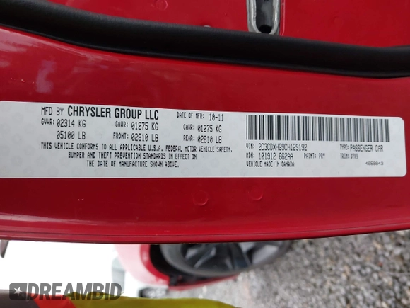 2012 Dodge Charger SXT with VIN 2C3CDXHG9CH129192, listed as a IAAI auction lot 41156443 with 179,959 mi miles. Bid and sale history available at carsss.com. Image 9.