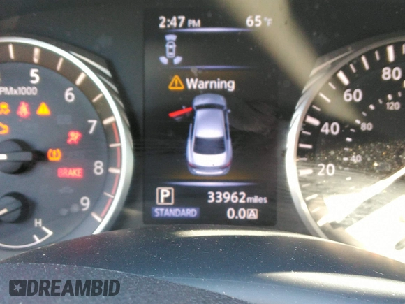 2020 Infiniti Q50 Red Sport 400 with VIN JN1FV7AP2LM630098, listed as a IAAI auction lot 41828404 with 33,962 mi miles and . Bid and sale history available at DreamBid. Image 15.