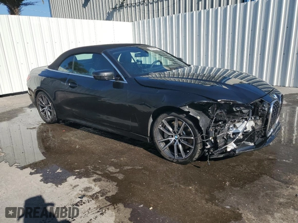2025 BMW 4 Series 430i with VIN WBA33DB01SCT24596, listed as a Copart auction lot 49396245 with 11,199 mi miles and Clean Title. Bid and sale history available at carsss.com. Image 4.