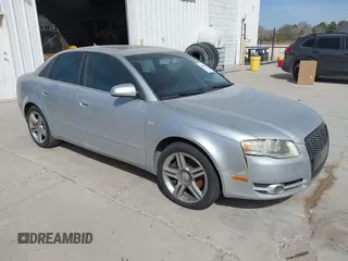 2007 Audi A4 2.0T with VIN WAUAF78E07A206870, listed as a IAAI auction lot 41682107 with 187,008 mi miles. Bid and sale history available at carsss.com. Image 1.