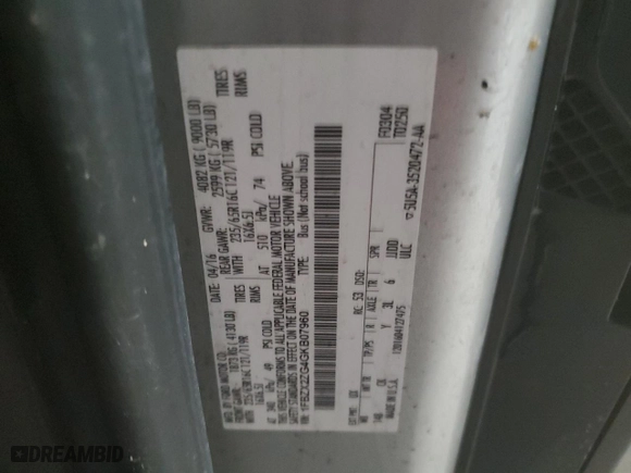 2016 Ford Transit Wagon XL with VIN 1FBZX2ZG4GKB07960, listed as a Copart auction lot 47063805 with 135,034 mi miles and Salvage Title. Bid and sale history available at carsss.com. Image 13.