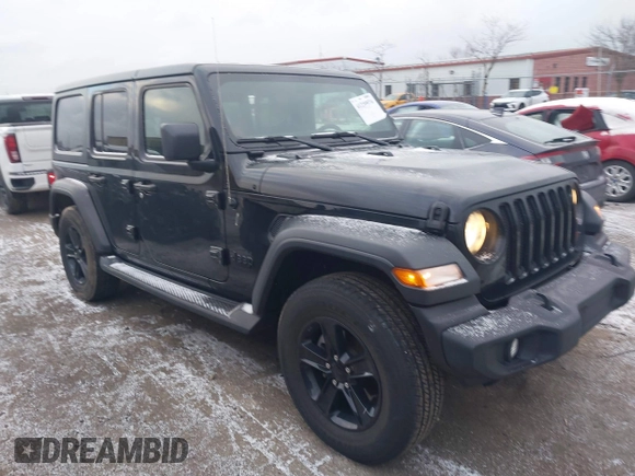 2023 Jeep Wrangler Sport S with VIN 1C4HJXDG8PW653828, listed as a IAAI auction lot 41239974 with 16,076 mi miles and . Bid and sale history available at DreamBid. Image 1.