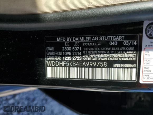 2014 Mercedes-Benz E 350 Sport z VIN WDDHF5KB4EA999758, wystawiony jako Copart lot #55497265 z przebiegiem 127 398 mil mil oraz Szkoda całkowita • Salvage title. Historia ofert i sprzedaży dostępna na DreamBid. Obrazek 12.