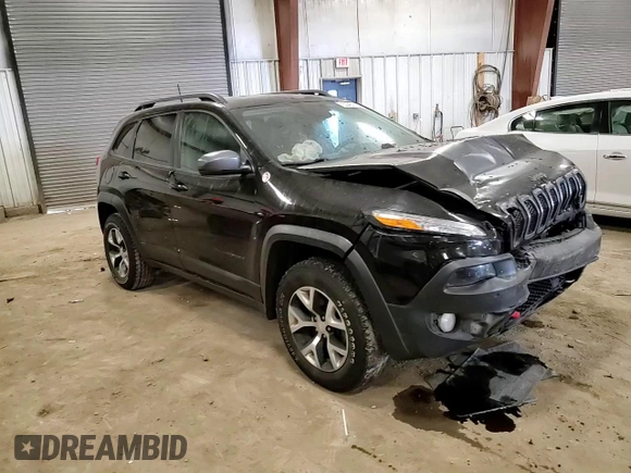 2018 Jeep Cherokee Trailhawk Leather Plus with VIN 1C4PJMBX4JD558201, listed as a Copart auction lot 53462775 with 94,604 mi miles and Salvage title. Bid and sale history available at DreamBid. Image 11.