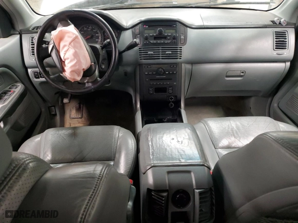 2005 Honda Pilot EX-L with VIN 2HKYF18585H524434, listed as a Copart auction lot 45527665 with 0 mi miles and Salvage Title. Bid and sale history available at carsss.com. Image 8.