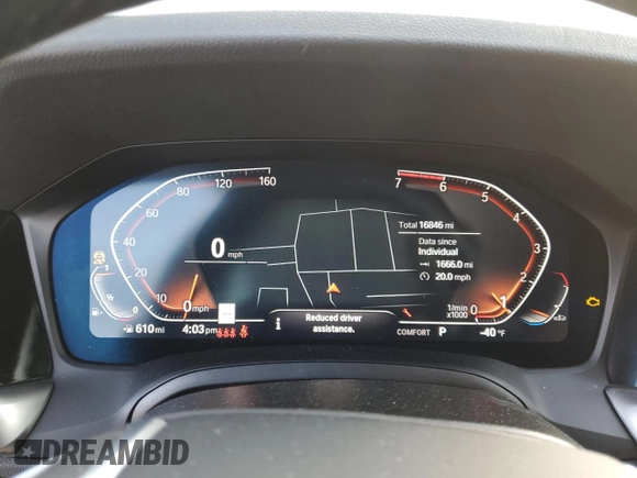 2023 BMW 4 Series 430i xDrive with VIN WBA73AV07PFP38922, listed as a Copart auction lot 42783635 with 16,846 mi miles and Salvage title. Bid and sale history available at DreamBid. Image 9.