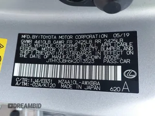 2019 Lexus UX 200 with VIN JTHY3JBH6K2013523, listed as a IAAI auction lot 42180390 with 84,914 mi miles and . Bid and sale history available at DreamBid. Image 9.