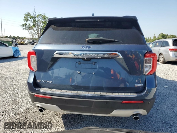 2020 Ford Explorer Limited with VIN 1FMSK7FH0LGB33163, listed as a Copart auction lot 52558555 with 57,486 mi miles and Salvage Title. Bid and sale history available at carsss.com. Image 6.