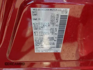 2018 Nissan Pathfinder SV with VIN 5N1DR2MM2JC640660, listed as a IAAI auction lot 41755834 with 76,801 mi miles and . Bid and sale history available at DreamBid. Image 9.