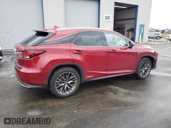 2022 Lexus RX with VIN 2T2YGMDA2NC080676, listed as a Copart auction lot 45195464 with 44,590 mi miles. Bid and sale history available at carsss.com. Image 3.