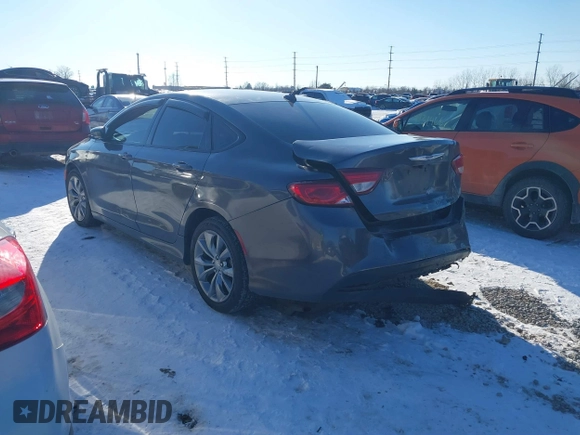 2015 Chrysler 200 S with VIN 1C3CCCBB7FN573949, listed as a IAAI auction lot 41314490 with 112,410 mi miles and . Bid and sale history available at DreamBid. Image 3.