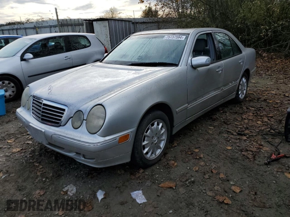 2000 Mercedes-Benz E-Class AWD with VIN WDBJF82J7YX030072, listed as a Copart auction lot 75737594 with 0 mi miles and Clean Title. Bid and sale history available at carsss.com. Image 1.