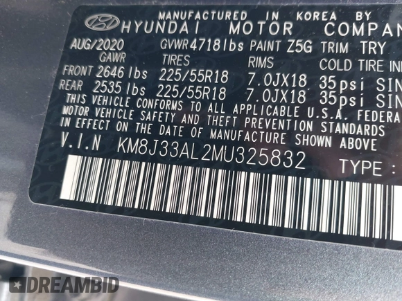2021 Hyundai Tucson SEL z VIN KM8J33AL2MU325832, wystawiony jako IAAI lot #42153724 z przebiegiem 73 799 mil mil oraz . Historia ofert i sprzedaży dostępna na DreamBid. Obrazek 9.