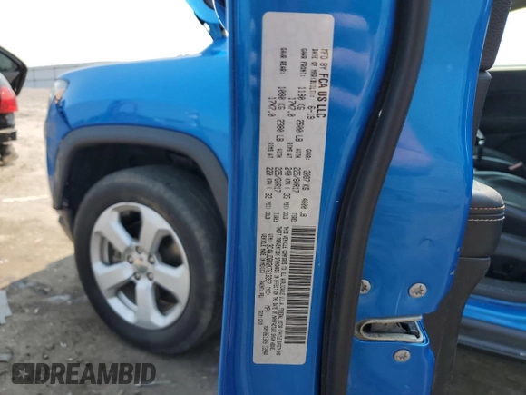 2019 Jeep Compass Latitude с VIN 3C4NJDBB2KT813287, выставлен на аукционе Copart как лот 59423195 с пробегом 118 585 миль миль и Списание • Salvage title. История ставок и продаж доступна на DreamBid. Изображение 13.