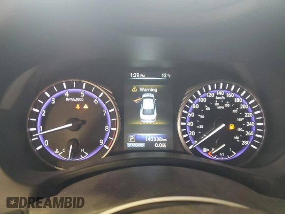 2015 Infiniti Q50 Premium with VIN JN1BV7AR7FM397212, listed as a Copart auction lot 54389605 with 140,338 mi miles and Salvage Title. Bid and sale history available at carsss.com. Image 9.
