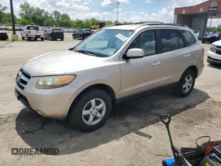 2007 Hyundai Santa Fe GLS with VIN 5NMSG13D27H055665, listed as a Copart auction lot 59128155 with 136,803 mi miles and Salvage title. Bid and sale history available at DreamBid. Image 1.