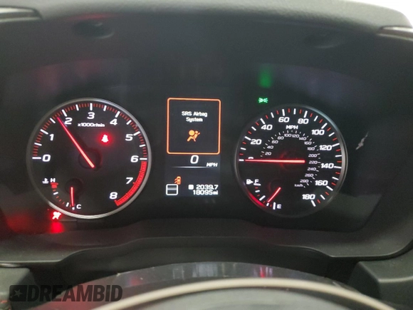 2022 Subaru WRX Limited with VIN JF1VBAL66N9028559, listed as a Copart auction lot 47025075 with 18,095 mi miles and Salvage title. Bid and sale history available at DreamBid. Image 9.
