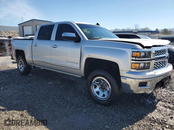 2015 Chevrolet Silverado 1500 LTZ with VIN 3GCUKSEC0FG115566, listed as a Copart auction lot 45462625 with 217,585 mi miles and Salvage Title. Bid and sale history available at carsss.com. Image 4.