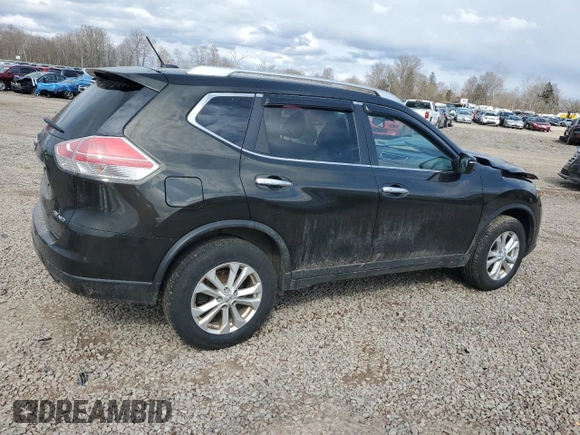 2015 Nissan Rogue SV with VIN KNMAT2MVXFP535768, listed as a Copart auction lot 53031005 with 124,767 mi miles and Salvage Title. Bid and sale history available at carsss.com. Image 3.