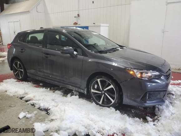 2022 Subaru Impreza Sport with VIN 4S3GTAM61N3704157, listed as a Copart auction lot 88740905 with 58,243 mi miles and Salvage Title. Bid and sale history available at carsss.com. Image 4.