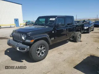 2020 Jeep Gladiator Overland with VIN 1C6HJTFG0LL106948, listed as a Copart auction lot 61496915 with 72,763 mi miles and Salvage title. Bid and sale history available at DreamBid. Image 1.
