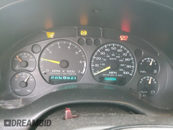 2001 GMC Sonoma SLS w/1SF Pkg with VIN 1GTCS195618199683, listed as a Copart auction lot 85921454 with 186,996 mi miles and Salvage Title. Bid and sale history available at carsss.com. Image 9.