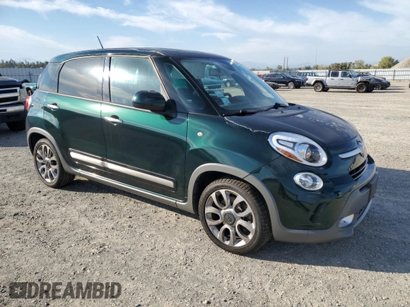 2014 FIAT 500L Trekking with VIN ZFBCFADH7EZ029440, listed as a Copart auction lot 73229504 with 55,402 mi miles and Salvage Title. Bid and sale history available at carsss.com. Image 4.