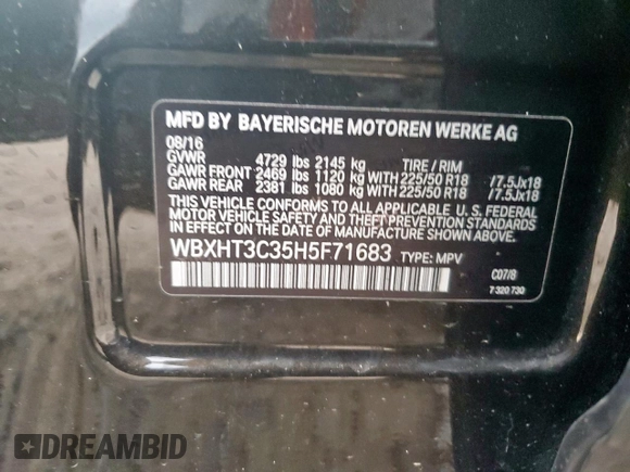 2017 BMW X1 xDrive28i z VIN WBXHT3C35H5F71683, wystawiony jako Copart lot #57761785 z przebiegiem 78 220 mil mil oraz Czysty tytuł • Clean title. Historia ofert i sprzedaży dostępna na DreamBid. Obrazek 14.