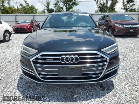 2019 Audi A8 with VIN WAU8DAF89KN011642, listed as a Copart auction lot 57915325 with 27,018 mi miles and Salvage title. Bid and sale history available at DreamBid. Image 5.