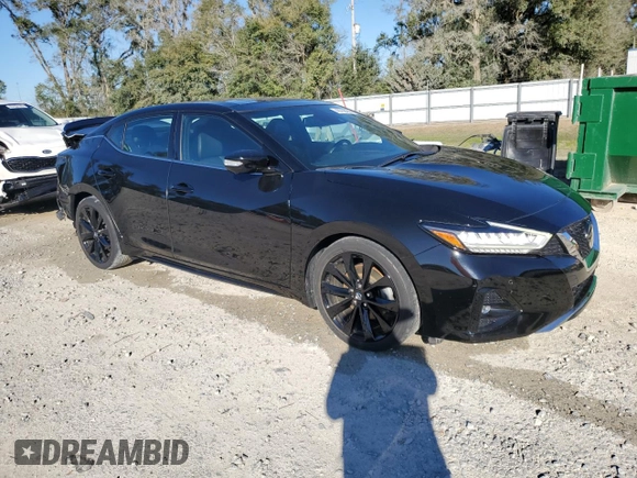 2019 Nissan Maxima SV with VIN 1N4AA6AVXKC374931, listed as a Copart auction lot 45708235 with 35,895 mi miles and Salvage Title. Bid and sale history available at DreamBid. Image 4.