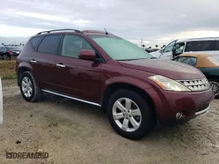 2007 Nissan Murano SL with VIN JN8AZ08T27W516493, listed as a Copart auction lot 74362214 with 67,007 mi miles and Salvage Title. Bid and sale history available at carsss.com. Image 4.
