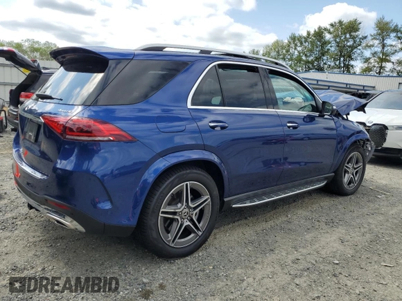 2021 Mercedes-Benz GLE 450 with VIN 4JGFB5KB1MA358171, listed as a Copart auction lot 59819205 with Not provided miles and Salvage title. Bid and sale history available at DreamBid. Image 3.