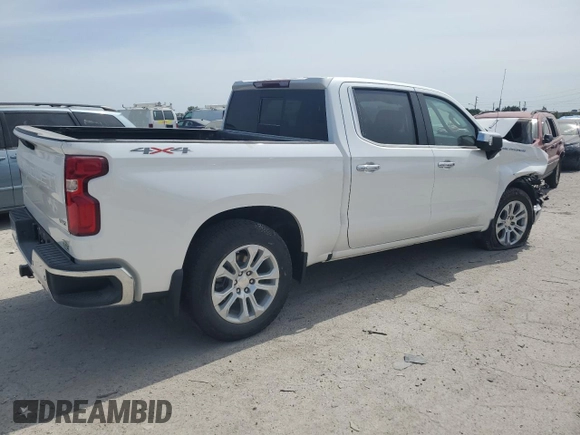 2023 Chevrolet Silverado 1500 LTZ with VIN 1GCUDGE88PZ205293, listed as a Copart auction lot 71095144 with 27,289 mi miles and Salvage Title. Bid and sale history available at carsss.com. Image 3.