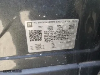 2019 Chevrolet Equinox LT with VIN 3GNAXKEV0KS676578, listed as a Copart auction lot 49263975 with 145,162 mi miles and Salvage Title. Bid and sale history available at carsss.com. Image 15.