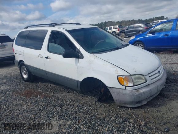 2003 Toyota Sienna LE with VIN 4T3ZF13CX3U525214, listed as a IAAI auction lot 41750644 with 286,454 mi miles. Bid and sale history available at carsss.com. Image 1.