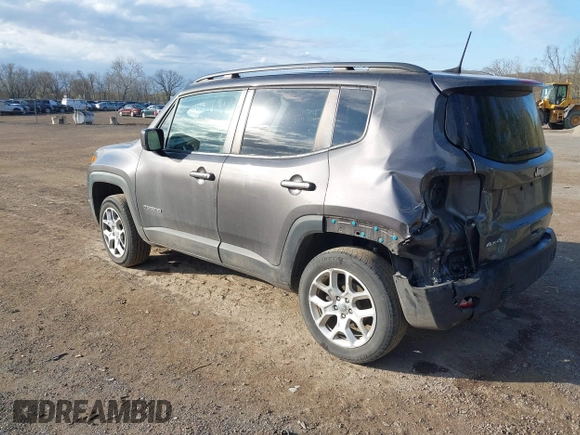 2018 Jeep Renegade Latitude with VIN ZACCJBBB8JPH51136, listed as a IAAI auction lot 42027011 with 65,252 mi miles and . Bid and sale history available at carsss.com. Image 3.