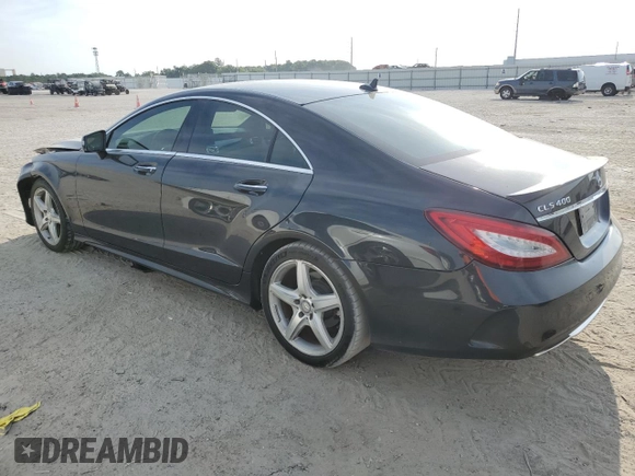 2015 Mercedes-Benz CLS-Class CLS 400 with VIN WDDLJ6FB1FA137852, listed as a Copart auction lot 58466954 with 112,320 mi miles and Salvage Title. Bid and sale history available at carsss.com. Image 2.