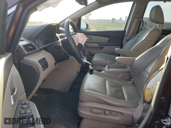 2015 Honda Odyssey EX-L with VIN 5FNRL5H6XFB065761, listed as a Copart auction lot 47125025 with 97,263 mi miles and Salvage Title. Bid and sale history available at DreamBid. Image 7.
