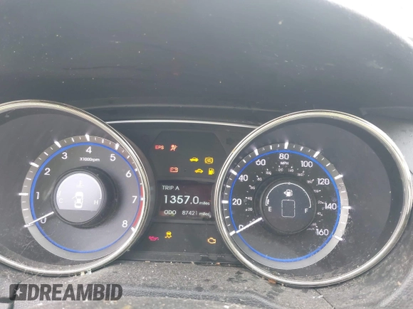 2012 Hyundai Sonata Limited with VIN 5NPEC4AC1CH390305, listed as a IAAI auction lot 42048922 with 87,421 mi miles and . Bid and sale history available at carsss.com. Image 7.