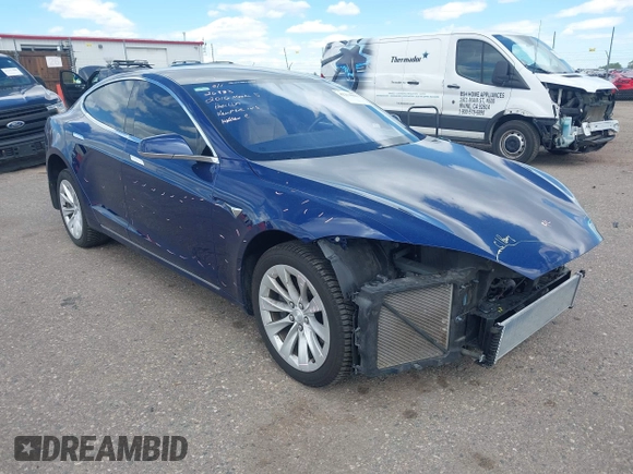 2016 Tesla Model S 70 with VIN 5YJSA1E18GF174200, listed as a IAAI auction lot 42274415 with 65,231 mi miles and . Bid and sale history available at DreamBid. Image 1.