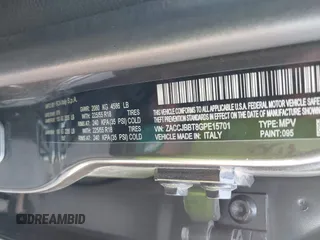2016 Jeep Renegade Latitude with VIN ZACCJBBT8GPE15701, listed as a IAAI auction lot 41785585 with Not Provided miles. Bid and sale history available at carsss.com. Image 9.