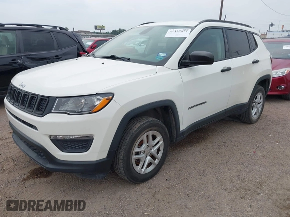 2017 Jeep Compass Sport with VIN 3C4NJDAB5HT641928, listed as a IAAI auction lot 42330679 with 142,499 mi miles and . Bid and sale history available at DreamBid. Image 2.