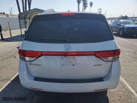 2015 Honda Odyssey Touring Elite with VIN 5FNRL5H97FB063296, listed as a Copart auction lot 52128685 with 120,416 mi miles and Salvage Title. Bid and sale history available at carsss.com. Image 6.