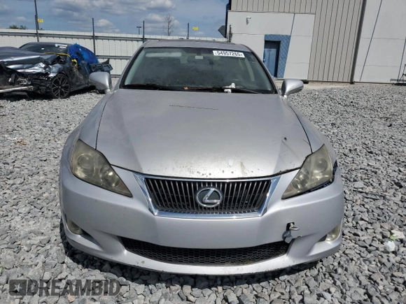2010 Lexus IS 250 with VIN JTHBF5C27A5107373, listed as a Copart auction lot 54957265 with 123,015 mi miles and Clean Title. Bid and sale history available at carsss.com. Image 5.