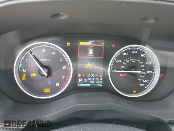 2022 Subaru Forester Premium with VIN JF2SKAEC0NH476996, listed as a Copart auction lot 54122945 with 43,108 mi miles and Salvage title. Bid and sale history available at DreamBid. Image 9.